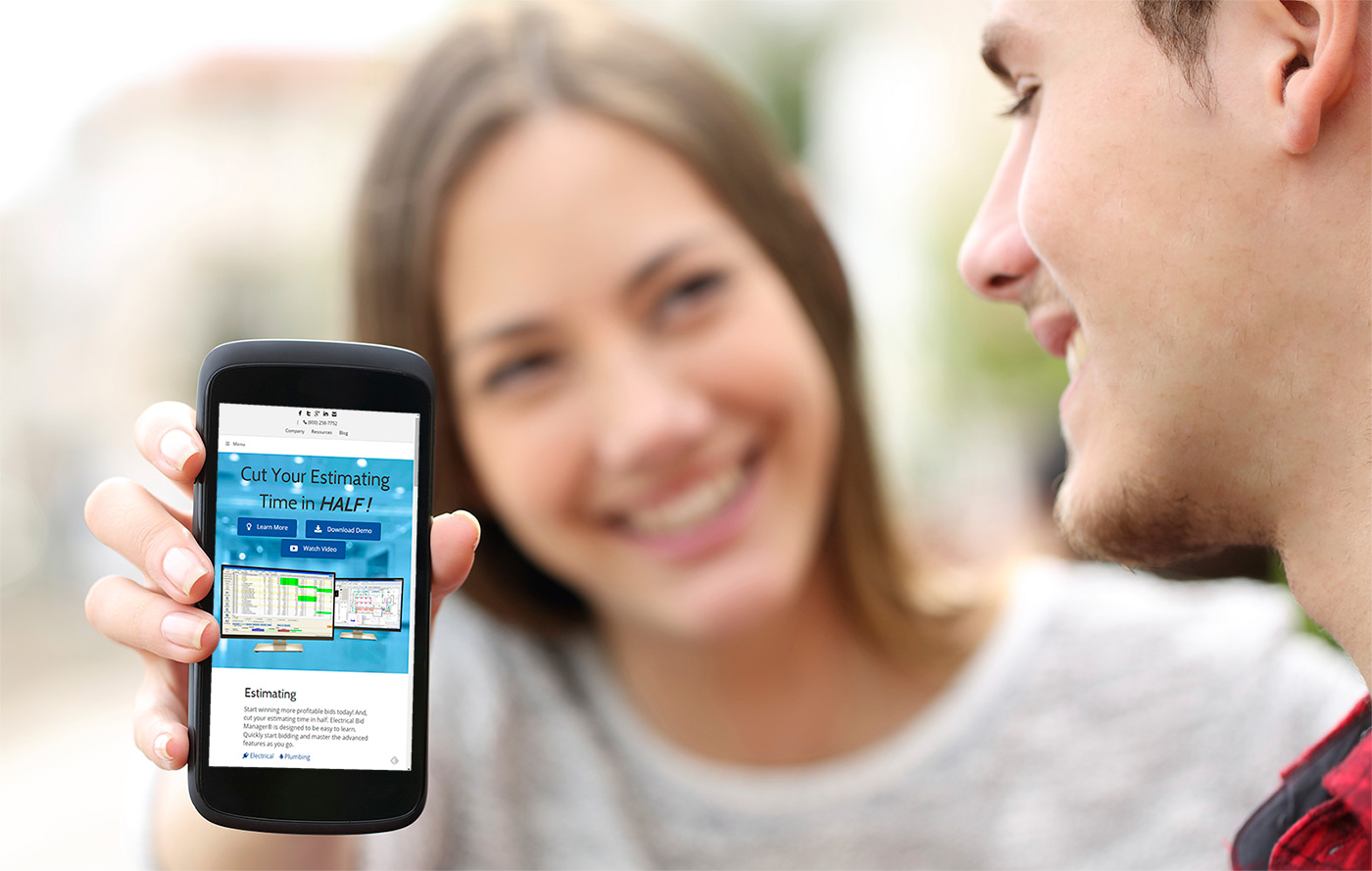 Visioninfosoft.com is now 100% mobile-friendly. Learn about our software, watch product videos, access just about everything. You just can't install our electrical estimating software demos.  You need a Windows PC for the demos.