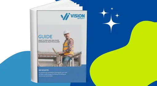 VI - Website - Video landing page image - 510x280 (1) Guide: How to Find and Win More Commercial Electrical Jobs. Electrical Contractor working on laptop